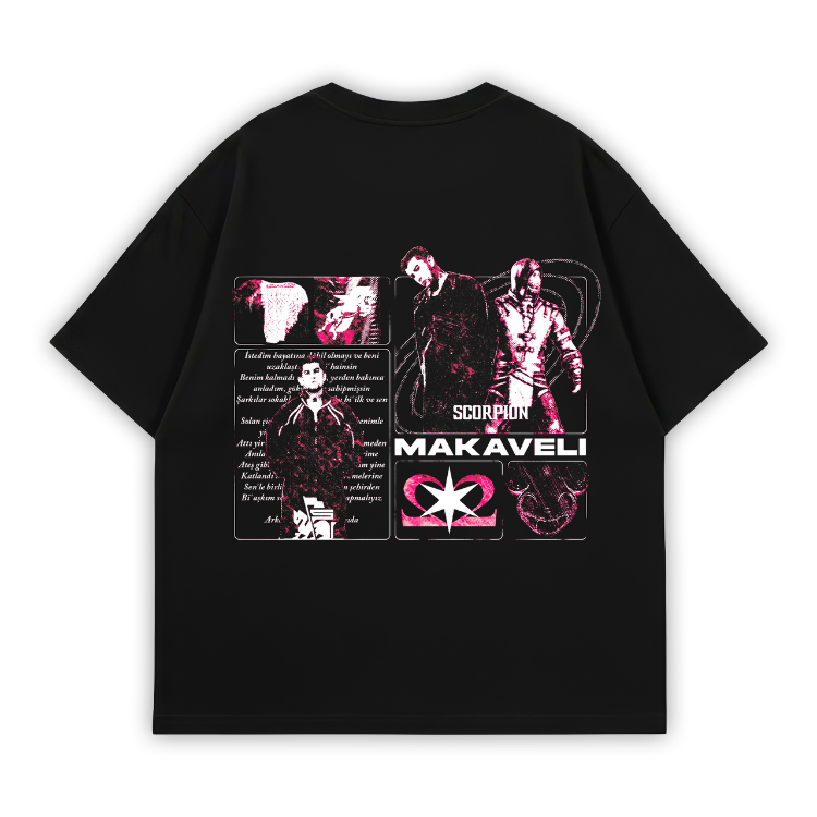 MOTIVE FANMADE Oversize T-Shirt Siyah