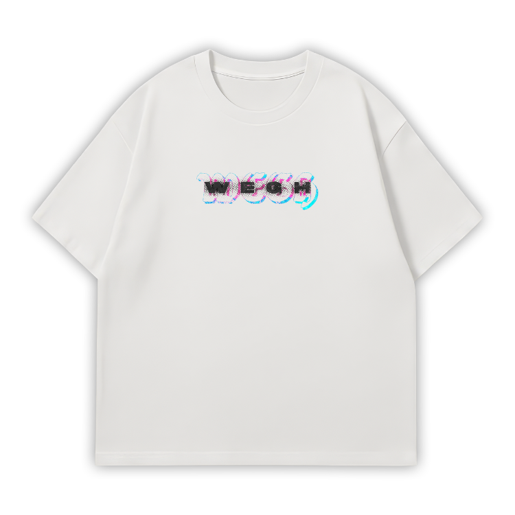 WEGH FANMADE Oversize T-Shirt Beyaz