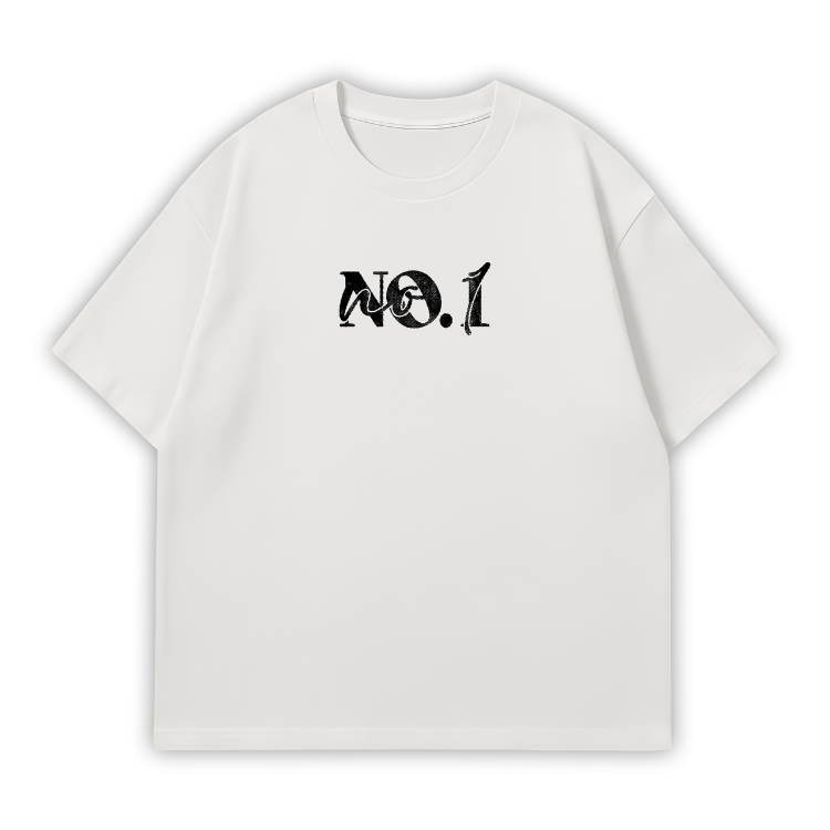 NO1 FANMADE Oversize T-Shirt Beyaz
