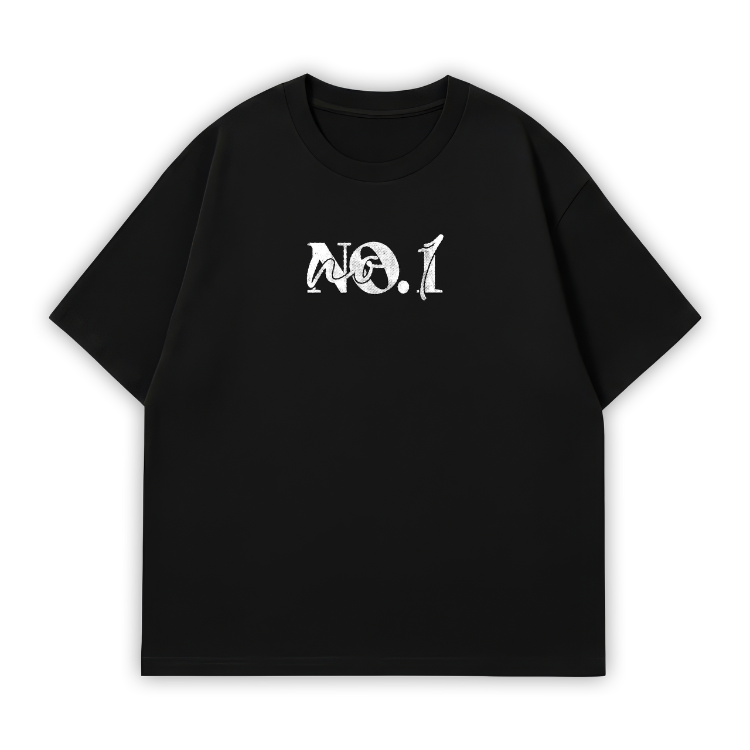 NO1 FANMADE Oversize T-Shirt Siyah