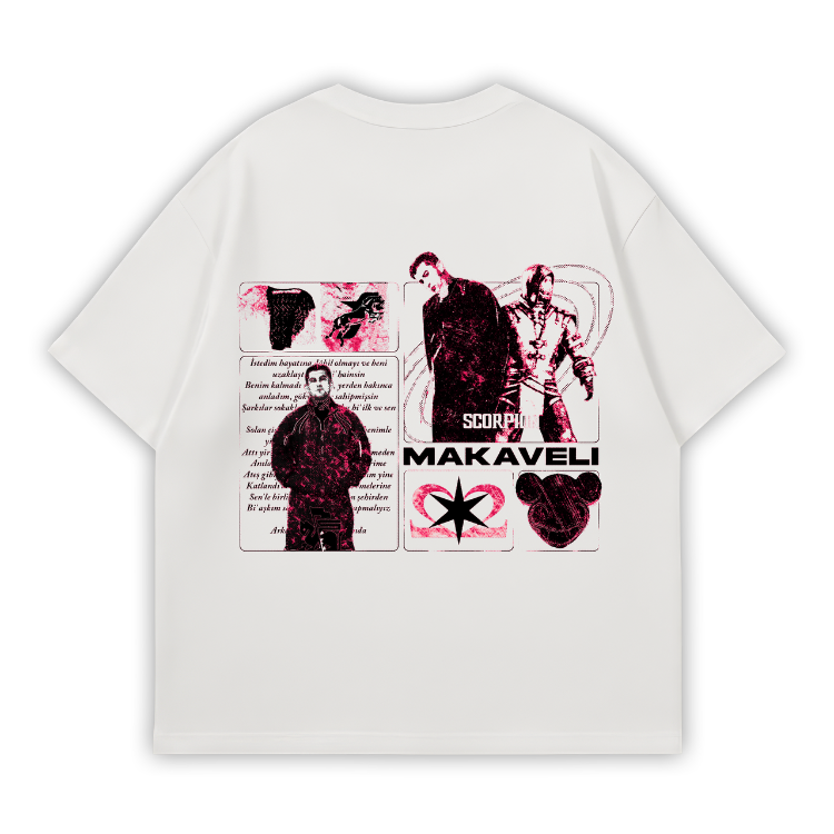 MOTIVE FANMADE Oversize T-Shirt Beyaz