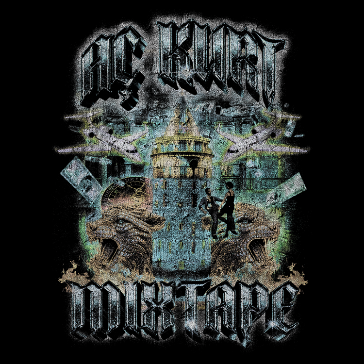 AÇKURT MIXTAPE SİYAH OVERSIZE T-SHIRT