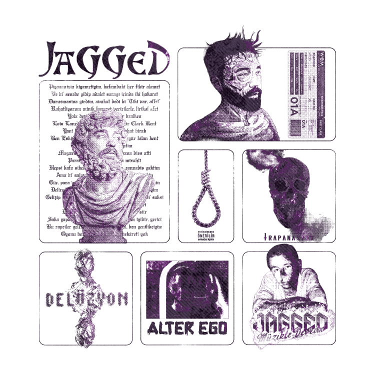 Jagged FANMADE Oversize T-Shirt Beyaz