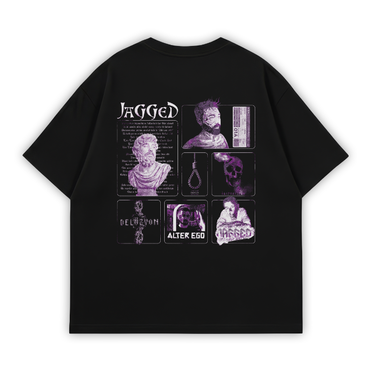 Jagged FANMADE Oversize T-Shirt Siyah