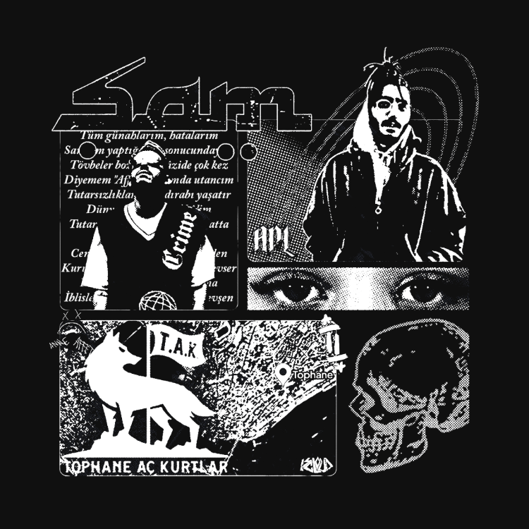 ŞAM FANMADE Oversize T-Shirt Siyah