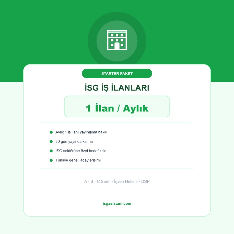 Starter Paket - İş ilanı (1 İlan/Aylık)
