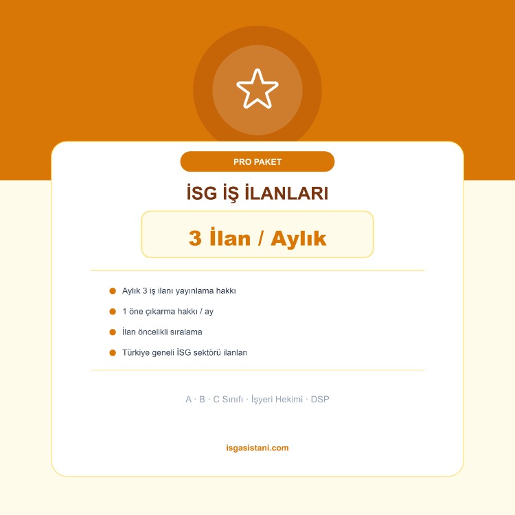 Pro Paket - İş ilanı (3 İlan/Aylık)