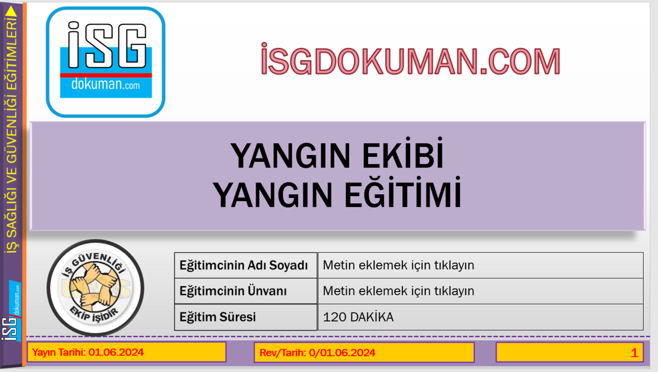 Yangın eğitimi (yangın ekibi)