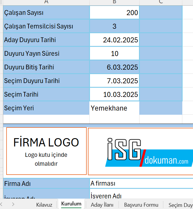 Çalışan Temsilcisi Görevlendirme Dokümanları