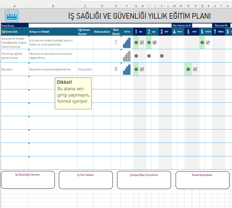 Yıllık Eğitim Planı-Standart