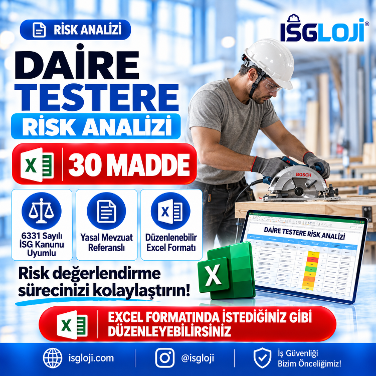 EL DAİRE TESTERESİ RİSK ANALİZİ