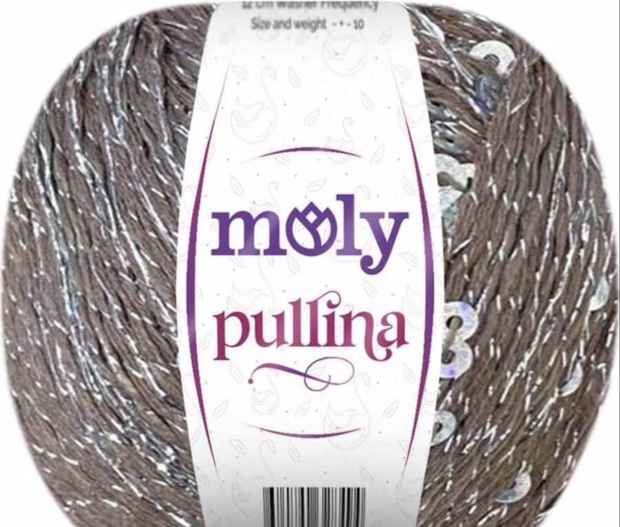 Molypullina kahverengi simli pullu ip