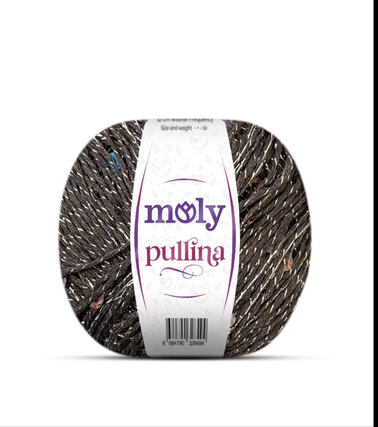 Molypullina kahverengi simli pullu ip