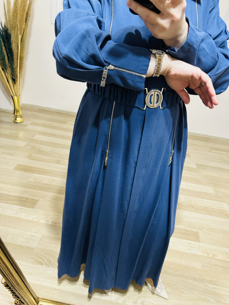 Orhan store ferace elbise indigo 