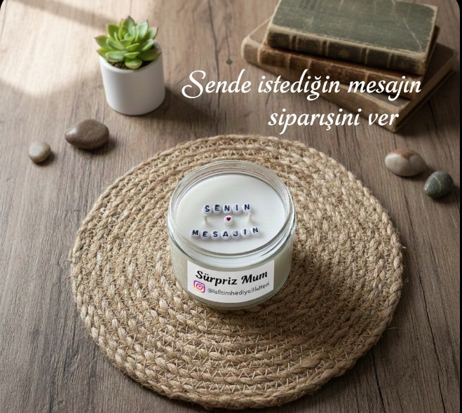 ✨ Işıltım Hediyelikleri: Gizemli Mesajlı Mum ✨
