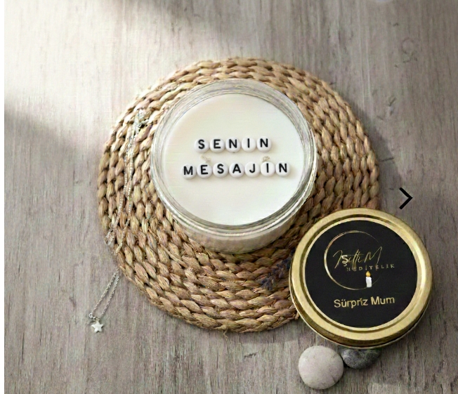 ✨ Işıltım Hediyelikleri: Gizemli Mesajlı Mum ✨