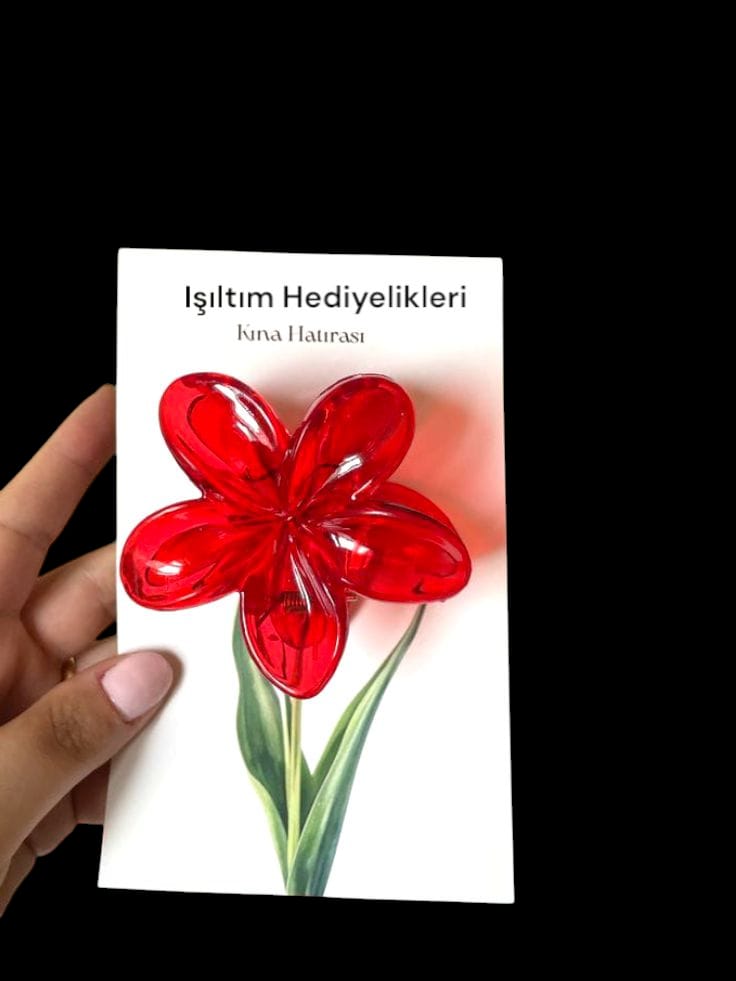GİZEMLİ ZERAFET KIRMIZI LOTUS TOKA (MİNİMUM 30 ADET SİPARİŞ VERBİLİRSİNİZ)