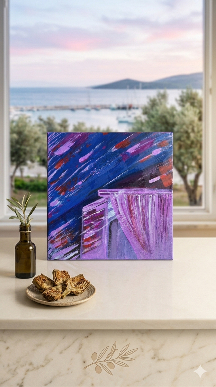 "urla" akrilik tablo 25x25 cm
