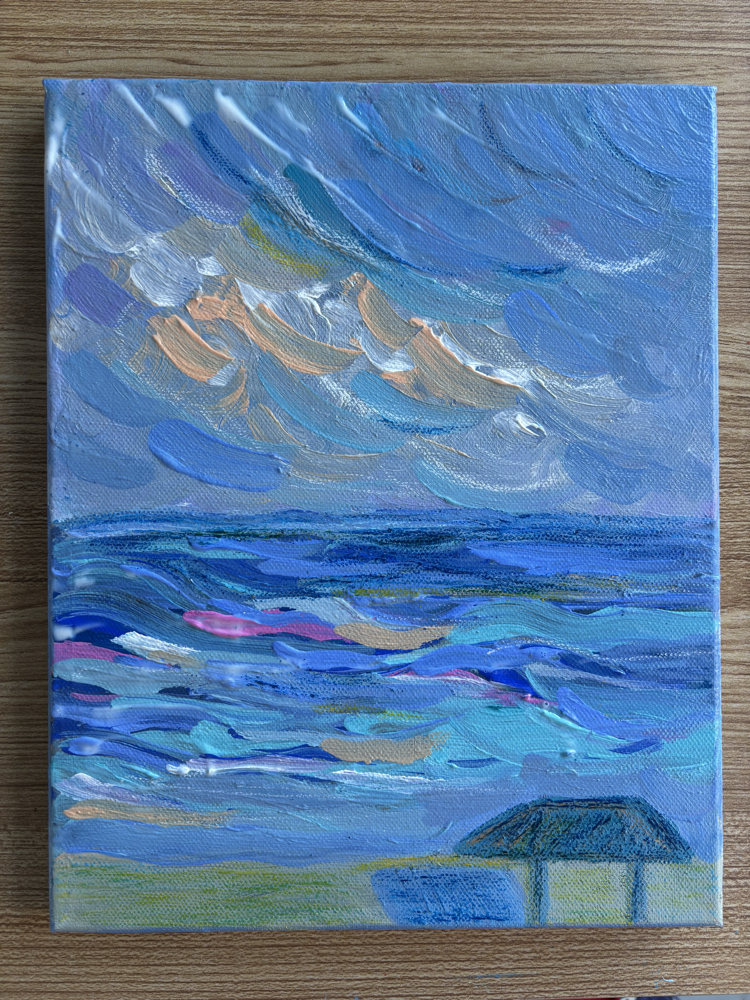 "iğneada" tuval üzerine karışık teknik, 24x30 cm
