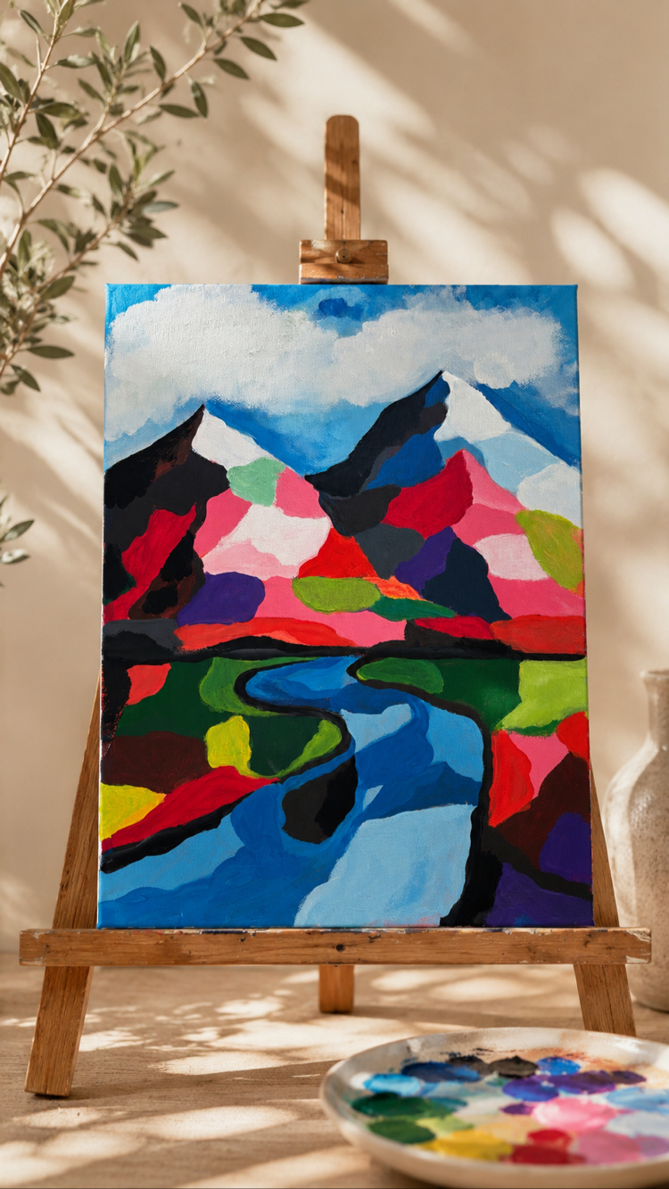 fovist esintili tablo akrilik 28x35 cm