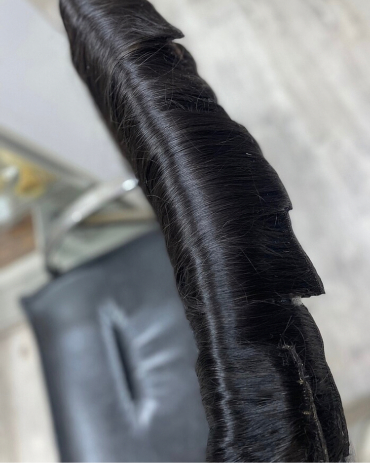 5’li Set 50cm Koyu Kestane Gerçek Saç Çıt Çıt