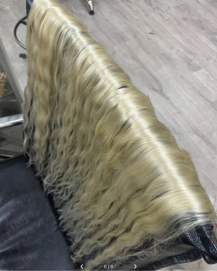 6’lı Set 50cm Platin Gerçek Saç Çıt Çıt