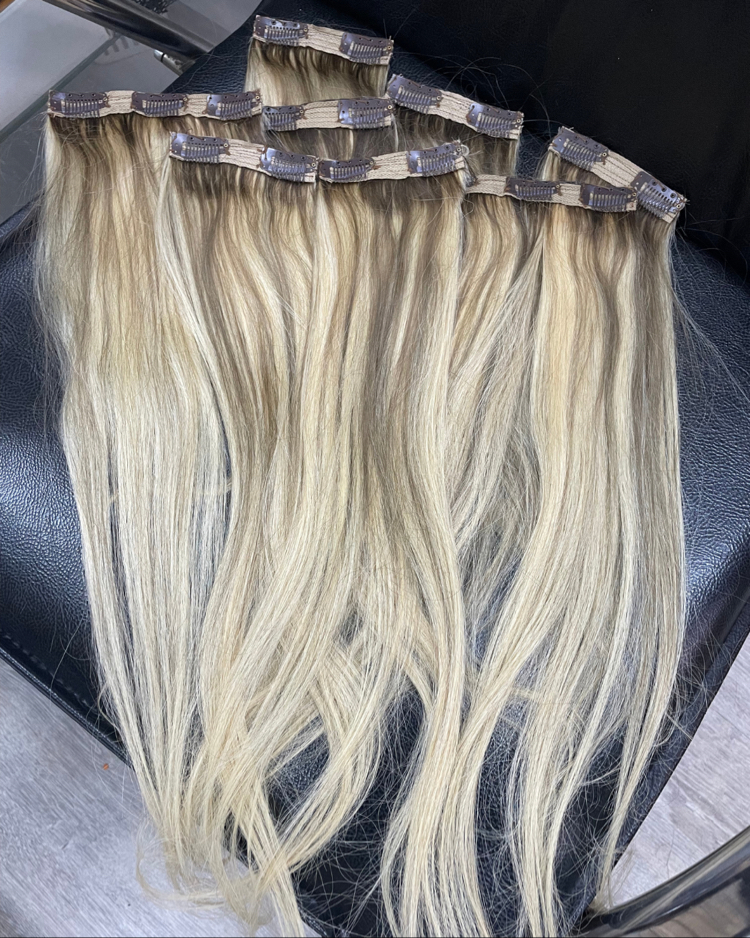 6’lı Set 50cm Röfleli Gerçek Saç Çıt Çıt