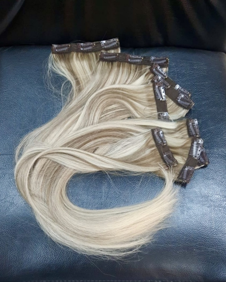 8’li Set 50cm Röfleli Gerçek Saç Çıt Çıt