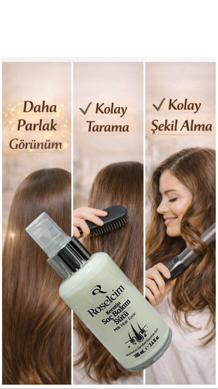 Keratin Saç Bakım Sütü 100 ml (Doğal İçerik)