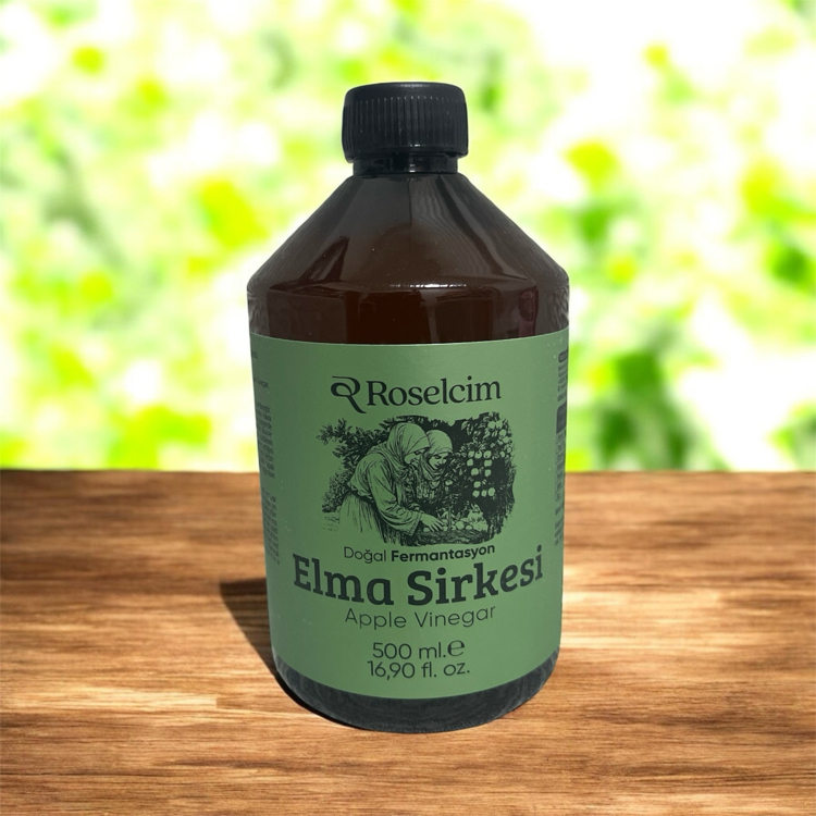 Yeşil Elma Sirkesi 500 ml-Doğal Fermentasyon