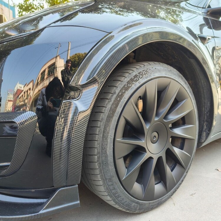 Tesla Model Y ROLLER Jant Kapağı Seti 20 İnç, Mat Siyah Renk 4 ADET