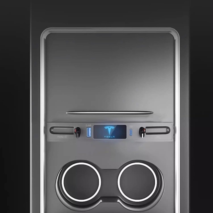 Orta Konsol USB Girişi Teleskopik Hızlı Şarj Type C Ve Iphone PD uyumlu siyah