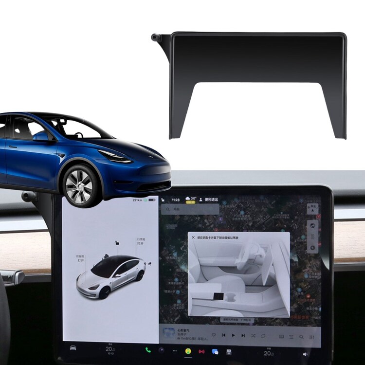 Tesla Model Y / Model 3 Ekran Arkasına Takılan Cep Telefonu Tutucusu, Siyah Renk