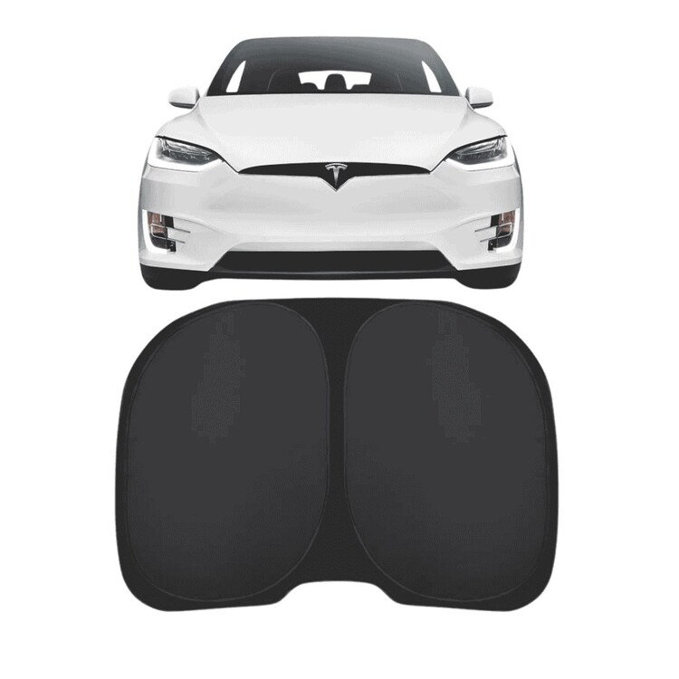 Tesla Model Y UV Korumalı Arka Cam İçin Güneşlik Perdesi, Siyah Renk