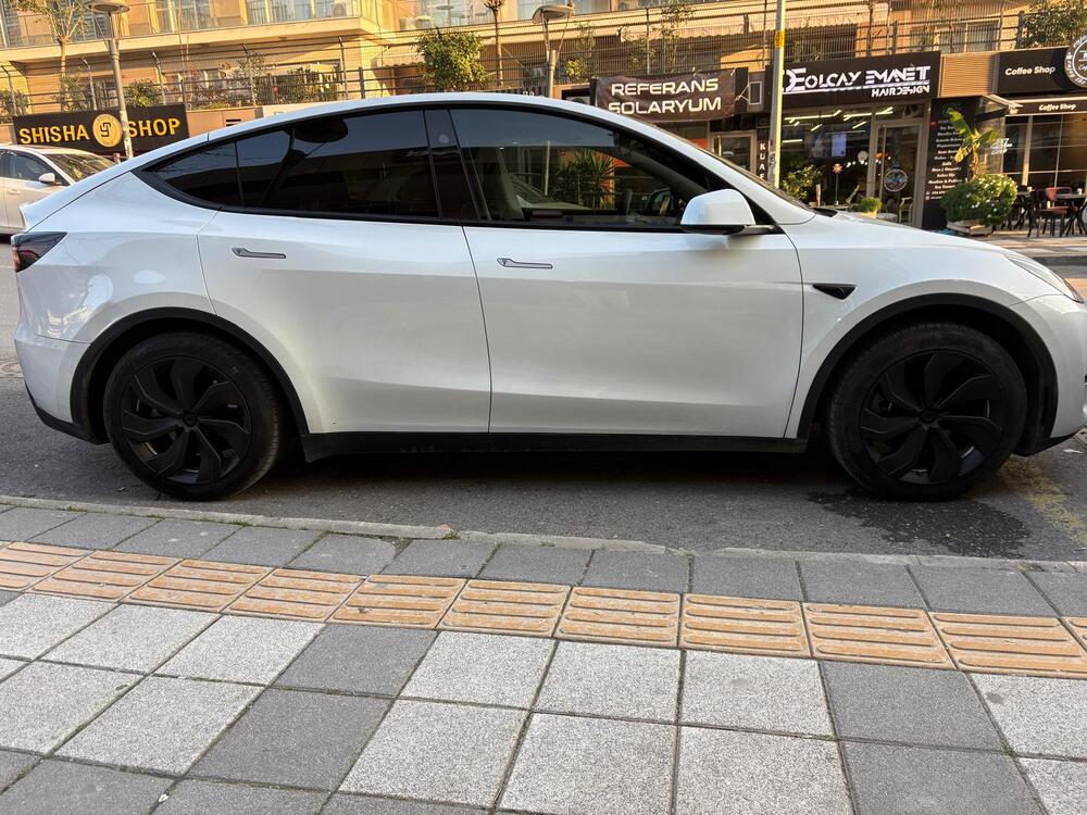 Tesla Model Y KNIFE Simetri Jant Kapağı Seti 19 İnç, Mat Siyah Renk 4 ADET SET