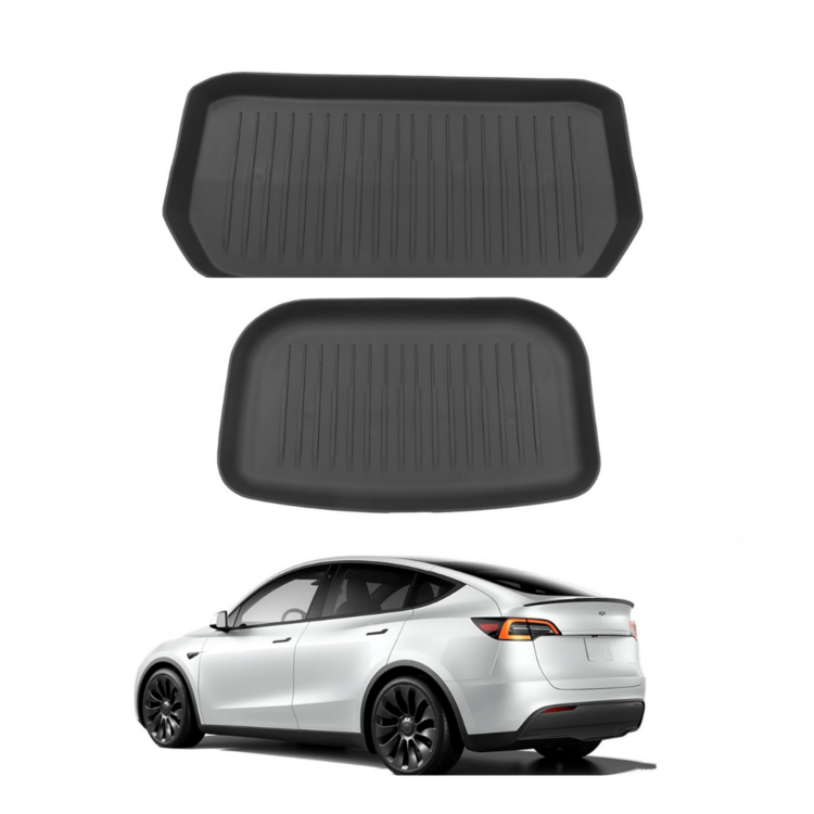 Tesla Model Y Ön Arka Bagaj İçi Havuzlu Kauçuk Paspası Seti ÇİZGİLİ