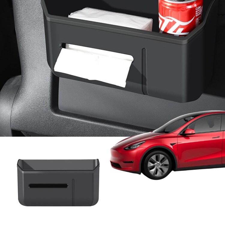 Tesla Model Y / Model 3 Koltuk Arkasına Takılan Çok Amaçlı Saklama Kutusu , Siyah Renk