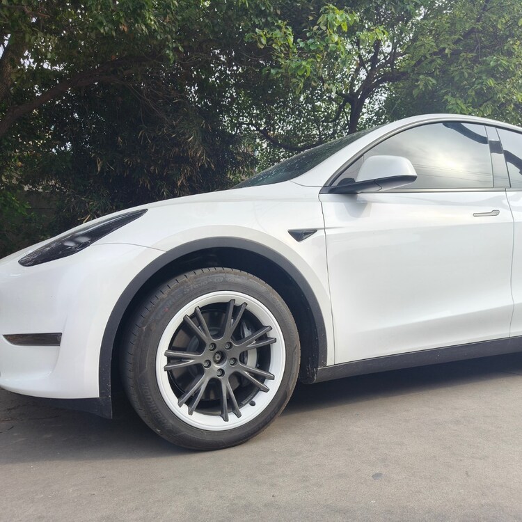 Tesla Model Y Entegre Jant Koruma Halkası Seti 19 İnç, 4 Adet Set Olarak, Beyaz Renk