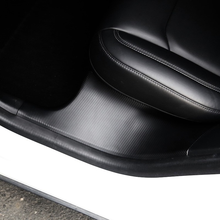 Tesla Model Y Arka Kapılar için Çizilmez ve Dayanıklı Kapı Eşiği Bakaliti, 2 ADET, KARBON