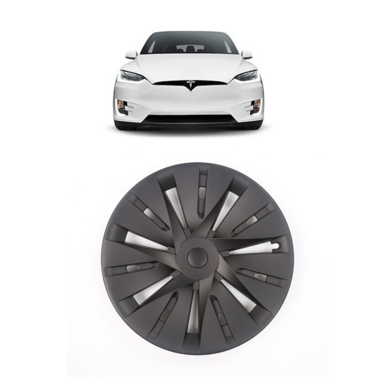 Tesla Model Y WINDMILL Jant Kapağı Seti 19 İnç, Mat Siyah Renk 4 ADET