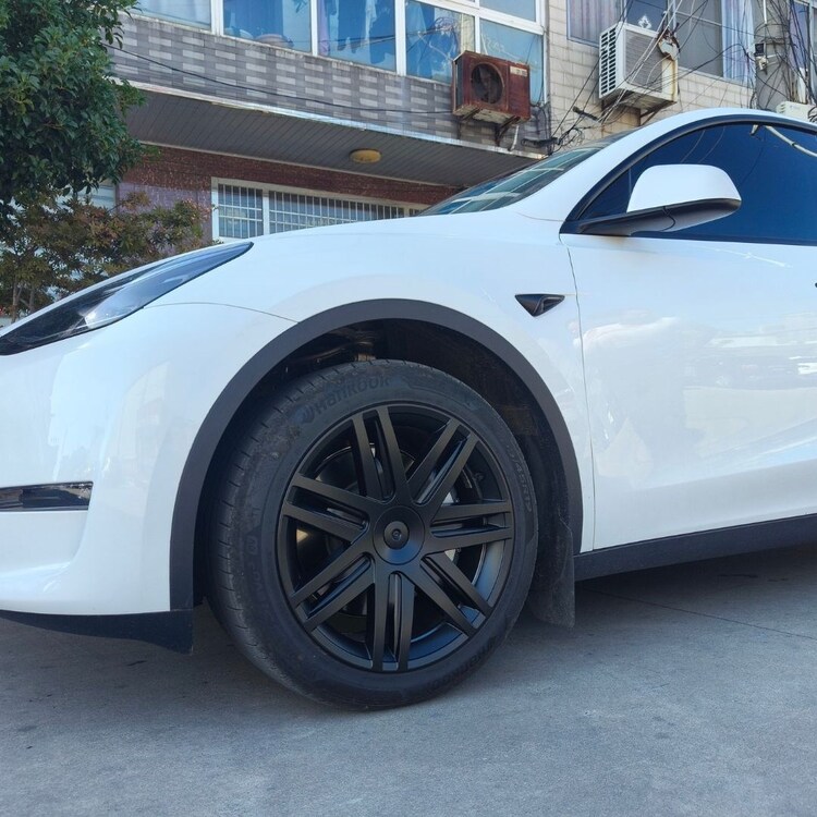 Tesla Model Y BRIGHT Jant Kapağı Seti 19 İnç, Mat Siyah Renk 4 ADET SET