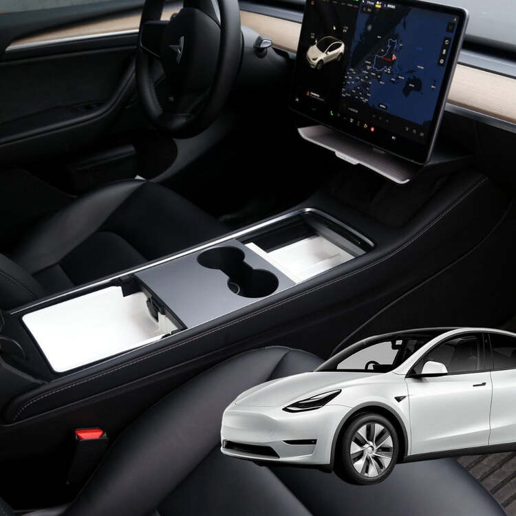 Model Y/Model 3 Orta Konsol ve Kol Dayama Düzenleyici,Entegre Stok Kutusu, Ekran Altı Düzenleyici