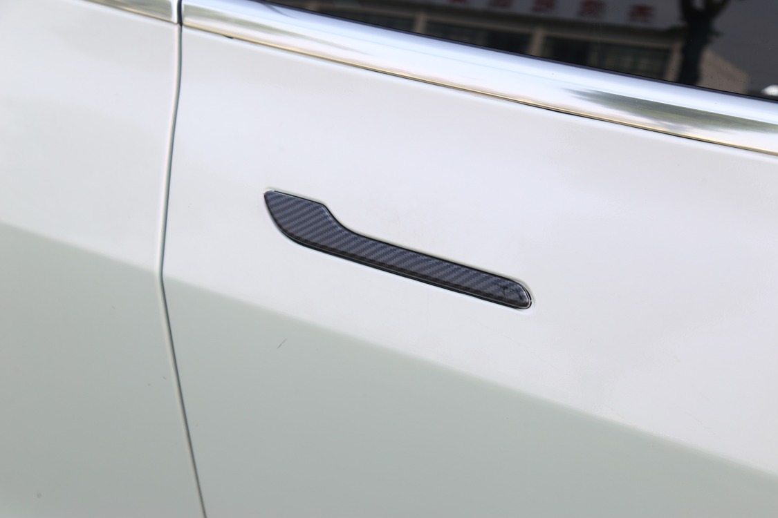 Tesla Model Y / Model 3 Kapı Açma Kolu Karbon Kaplama, 4 Adet Set Olarak, Mat Siyah Renk