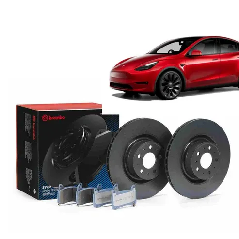 Tesla Model Y / Model 3 Ön Disk ve Ön Balatası Takımı, Brembo Marka, Beyond Line- EV