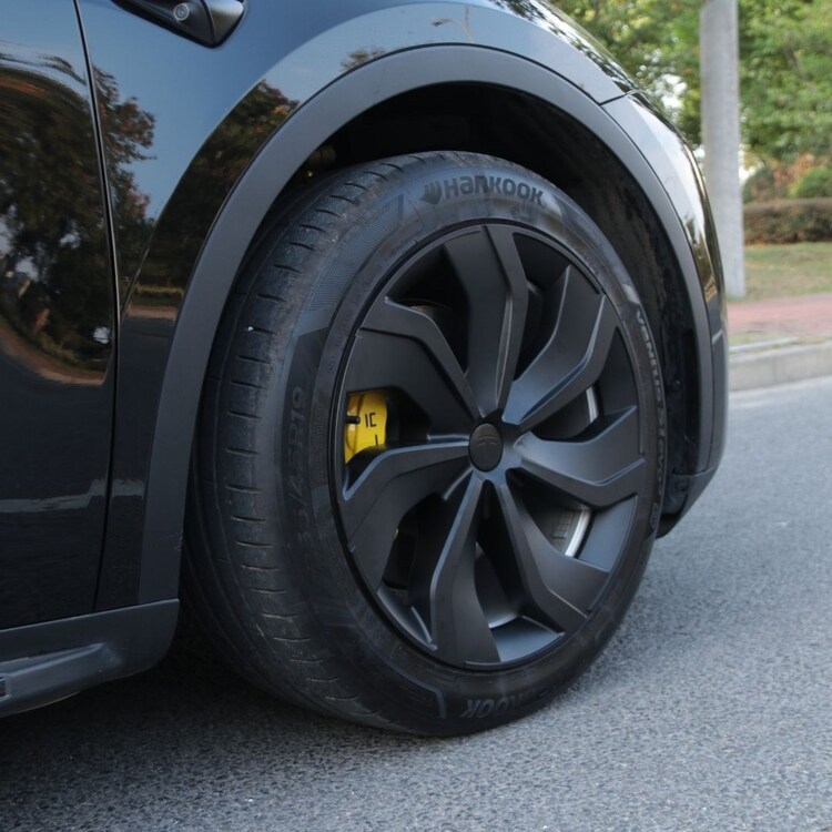 Tesla Model Y KNIFE Simetri Jant Kapağı Seti 19 İnç, Mat Siyah Renk 4 ADET SET