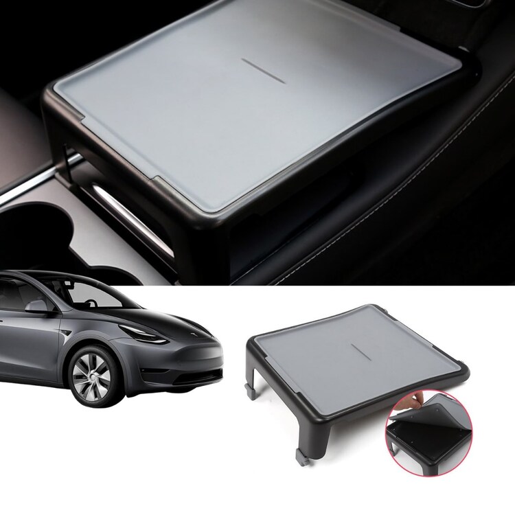 Tesla Model Y / Model 3 Ön Orta Konsol Çok Amaçlı Masa, Gri Renk