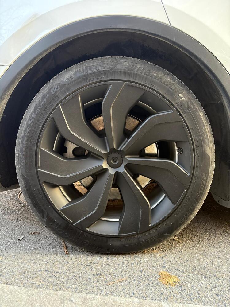 Tesla Model Y KNIFE Simetri Jant Kapağı Seti 19 İnç, Mat Siyah Renk 4 ADET SET