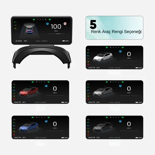 Model Y/Model F63 Yüksek Performans 6.25 İnç HD CarPlay Android Destekli Orta Konsol Ekranı