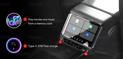 Tesla Model Y/H7 Plus 7.0 İnç Qualcomm Android 13.0 IPS LCD Arka Akıllı Eğlence Sistemi