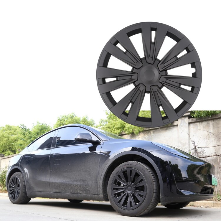 Tesla Model Y X PLAID Jant Kapağı Seti 19 İnç, Mat Siyah Renk 4 ADET